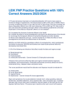 LEIK FNP Practice Questions with 100% Correct Answers 2023/2024