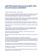 LEIK FNP System Review Exam With 100% Correct Answers 2023/2024