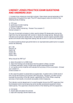 LINDSEY JONES PRACTICE EXAM QUESTIONS AND ANSWERS 2024