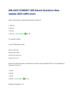 MB ASCP CONNECT 200 Solved Questions New Update 2023 100% Score
