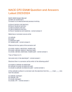 NACE CP2 EXAM Question and Answers Latest 2023/2024