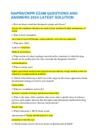 NAPRX/CNPR EZAM QUESTIONS AND ANSWERS 2024 LATEST SOLUTION
