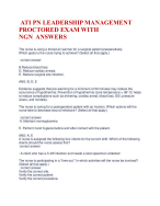 ATI PN LEADERSHIP MANAGEMENT PROCTORED EXAM WITH NGN