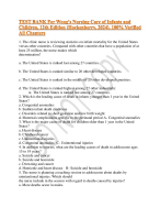 TEST BANK For Wong's Nursing Care of Infants and Children, 12th Edition