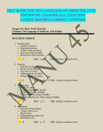 TEST BANK -  The Language of Medicine 12th Edition Verified Chapters 1 - 22.