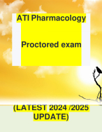 ATI PHAMACOLOGY PROCTORED 2024/2025