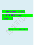 ATI PHARMACOLOGY PROCTORED EXAM 2024 QUESTIONS AND ANSWERS