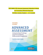 TESTBANK  Advanced Assessment Interpreting Findings and Formulating Differential Diagnoses, 5th