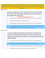 ATI RN NURSING CARE OF CHILDREN PROCTORED EXAM 2023/2024 WITH NGN (FULL ...
