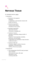 summary- nervous tissue : first course of histology