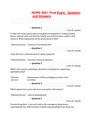 •	NURS 6501 Final Exam  Question and Answers (100%)