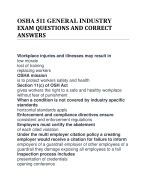 OSHA 511 GENERAL INDUSTRY EXAM QUESTIONS AND CORRECT ANSWERS