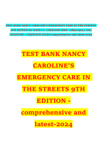 CAROLINE’S EMERGENCY CARE IN THE STREETS 9TH EDITION - comprehensive and latest-2024