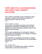 NFDN 2008 FINAL EXAM QUESTIONS AND THEIR 100% CORRECT SOLUTIONS