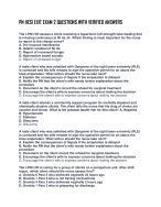 PN HESI EXIT EXAM 2 QUESTIONS WITH VERIFIED ANSWERS