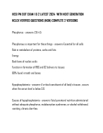 HESI PN EXIT EXAM 1 & 2 LATEST 2024  WITH NEXT GENERATION NCLEX VERIFIED QUESTIONS (NGN)