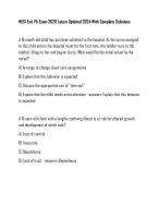 HESI Exit V5 Exam 2020 Latest Updated 2024 With Complete Solutions
