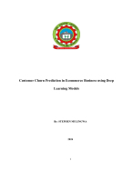 Customer Churn Prediction in Ecommerce Business using Deep Learning Models