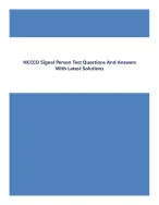 NCCCO Signal Person Test Questions And Answers With Latest Solutions