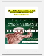 Test Bank for Physical Examination & Health Assessment, 11th Edition by Carolyn Jarvis | All Ch