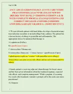 ANCC ADULT-GERONTOLOGY ACUTE CARE NURSE  PRACTITIONER (AGACNP-BC) EXAM NEWEST 2025/2026 TEST BANK