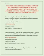 ANCC MED-SURG CERTIFICATION EXAM NEWEST  2025 TEST BANK| COMPLETE 400 REAL EXAM  QUESTIONS
