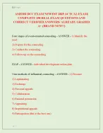 AMEDD DCC EXAM NEWEST 2025 ACTUAL EXAM WITH 150 REAL EXAM QUESTIONS AND  CORRECT VERIFIED ANSWERS