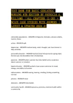 Test Bank For Basic Geriatric Nursing 8th Edition by Patricia A. Williams ||All Chapters (1-20)
