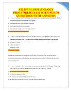 PN ATI PHARMACOLOGY PROCTORED EXAM 2023 WITH NGN 60 QUESTIONS AND EXAM SOLUTIONS