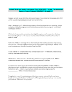 United Medicare Basics Assessment Test (2024/2025) | ActualQuestions and Answers Latest Updated 202