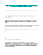 UHC Medicare Basics Test 2024 Test (2024/2025) | ActualQuestions and Answers Latest Updated 2024/20