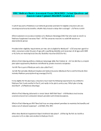 UHC Medicare Basics Assessment Exam (2024/2025) | ActualQuestions and Answers Latest Updated 2024/2