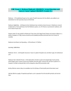 UHC Exam 1: Medicare/Medicaid (2024/2025) | ActualQuestions and Answers Latest Updated 2024/2025 (G