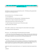 UHC Exam (2024/2025) | Actual Questions and Answers Latest Updated 2024/2025 (Graded A+)