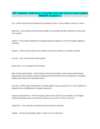 TSI Vocabulary Math Exam | Actual Questions and Answers Latest Updated 2024/2025 (Graded A+)