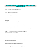 TSI Reading Final Exam | Actual Questions and Answers Latest Updated 2024/2025 (Graded A+)