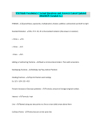 TSI Math Vocabulary | Actual Questions and Answers Latest Updated 2024/2025 (Graded A+)