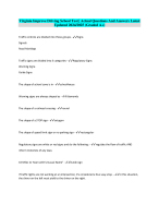 Virginia Improve Driving School Test | ActualQuestions And Answers Latest Updated 2024/2025 (Graded