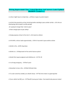 Driving Improvement Class | Actual Questions And Answers Latest Updated 2024/2025 (Graded A+)