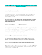 5 Dollar Traffic School Exam | Actual Questions And Answers Latest Updated 2024/2025 (Graded A+)