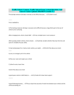 Traffic School: Carmen, Traffic School Exam | ActualQuestions And Answers Latest Updated 2024/2025