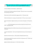 Traffic School Final Exam-California's 25 question final exam | Actual uestions And Answers Latest