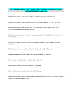 Go To Traffic School Final Exam | Actual Questions And Answers Latest Updated 2024/2025 (Graded A+)