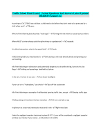 Traffic School Final Exam 1 | Actual Questions And Answers Latest Updated 2024/2025 (Graded A+)