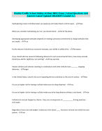 Florida Traffic School Online (4-Hour BDI) Exam | ActualQuestions And Answers Latest Updated 2024/2