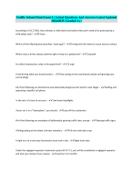 Traffic School Final Exam 2 | Actual Questions And Answers Latest Updated 2024/2025 (Graded A+)