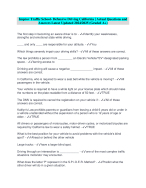 Improv Traffic School- Defensive Driving California | Actual Questions and Answers Latest Updated 2