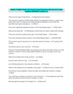 Improv Traffic School (AZ) Exam| Actual Questions and Answers Latest Updated 2024/2025 (Graded A+)