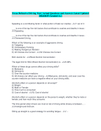 Texas Defensive Driving Test | Actual Questions and Answers Latest Updated 2024/2025 (Graded A+)