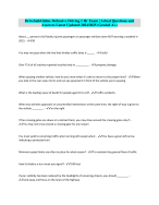 DriveSafeOnline Defensive Driving 1 Hr Exam | ActualQuestions and Answers Latest Updated 2024/2025